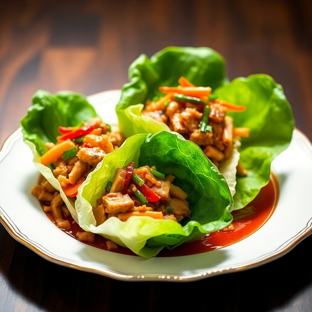Moo Shu Pork Lettuce Wraps