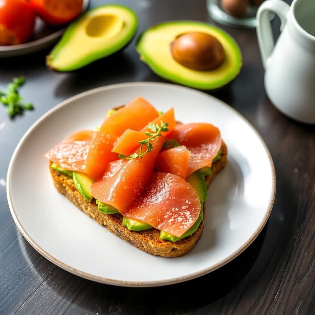 Sunrise Avocado Toast with Smoked Salmon