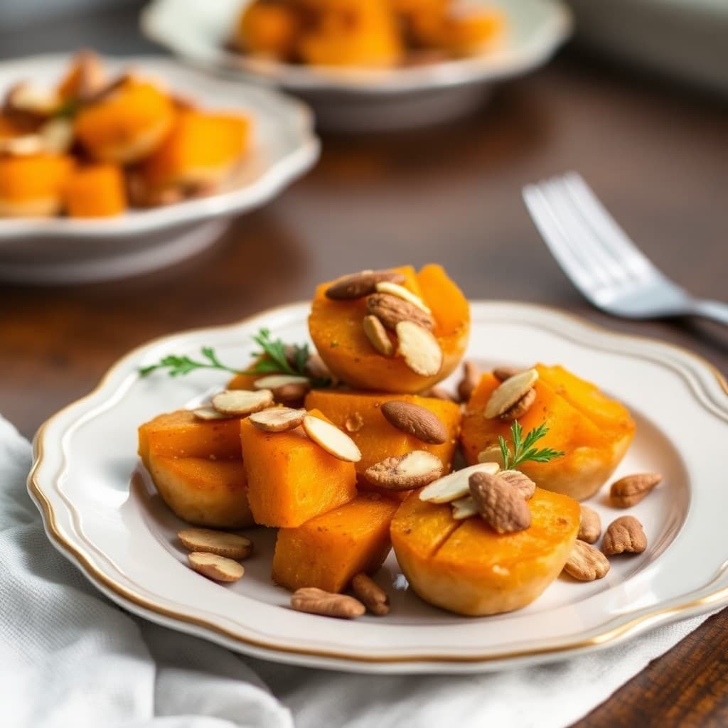 Roasted Butternut Squash and Almond Bites