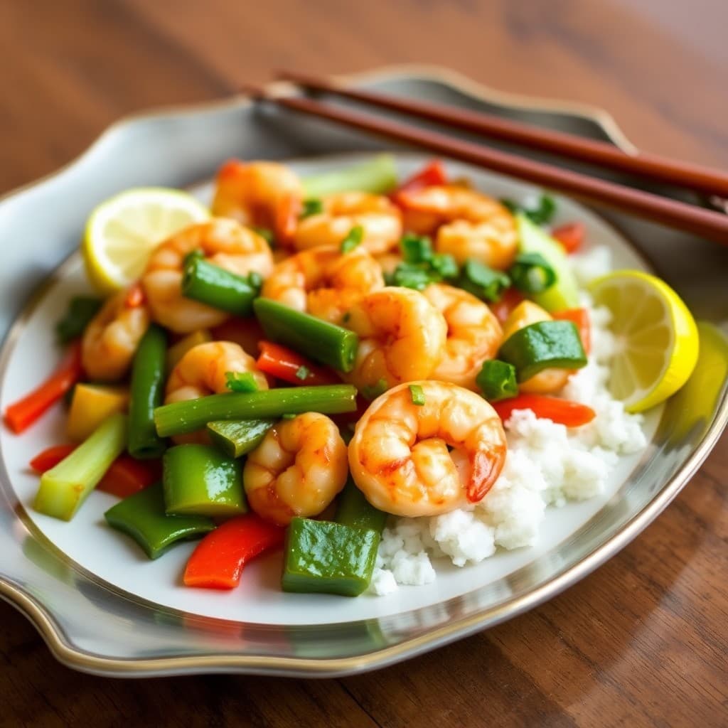 Sizzling Lemon Garlic Shrimp Stir-Fry