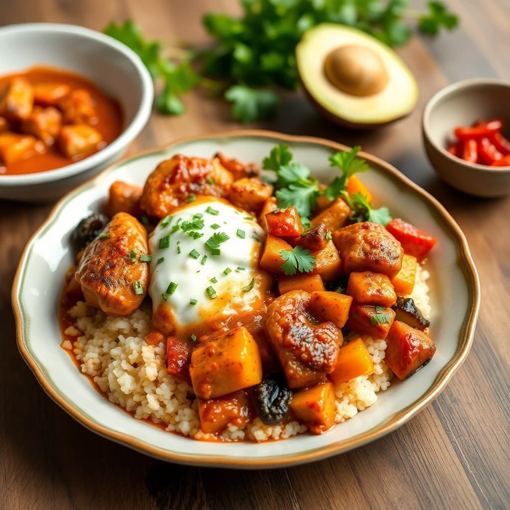 Moroccan-Spiced Chicken and Vegetable Bowls