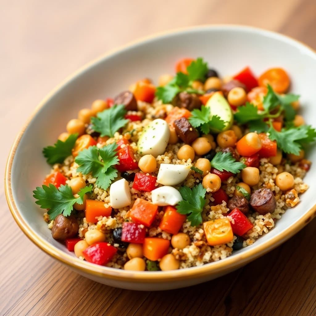 Mediterranean Roasted Vegetable Quinoa Bowl