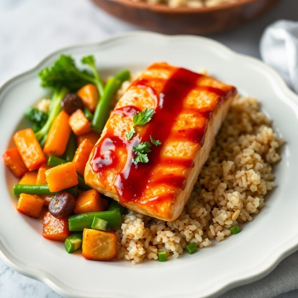 Teriyaki Salmon Veggie Bowls