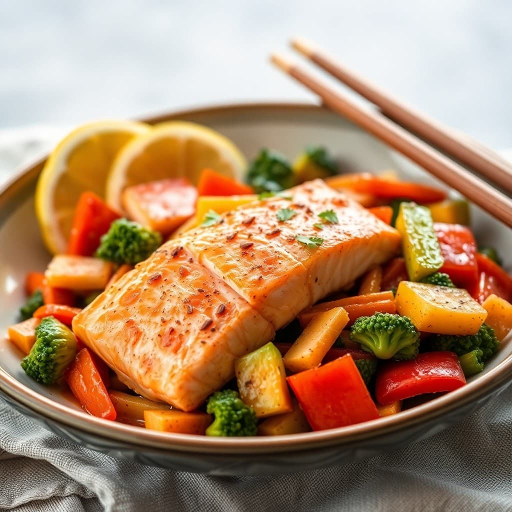 Protein-Packed Salmon and Veggie Stir-Fry