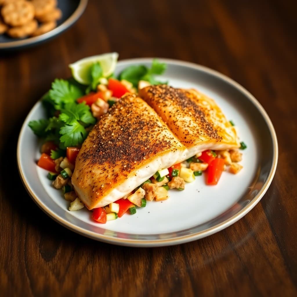 Moroccan-Spiced Salmon with Tabbouleh Salad