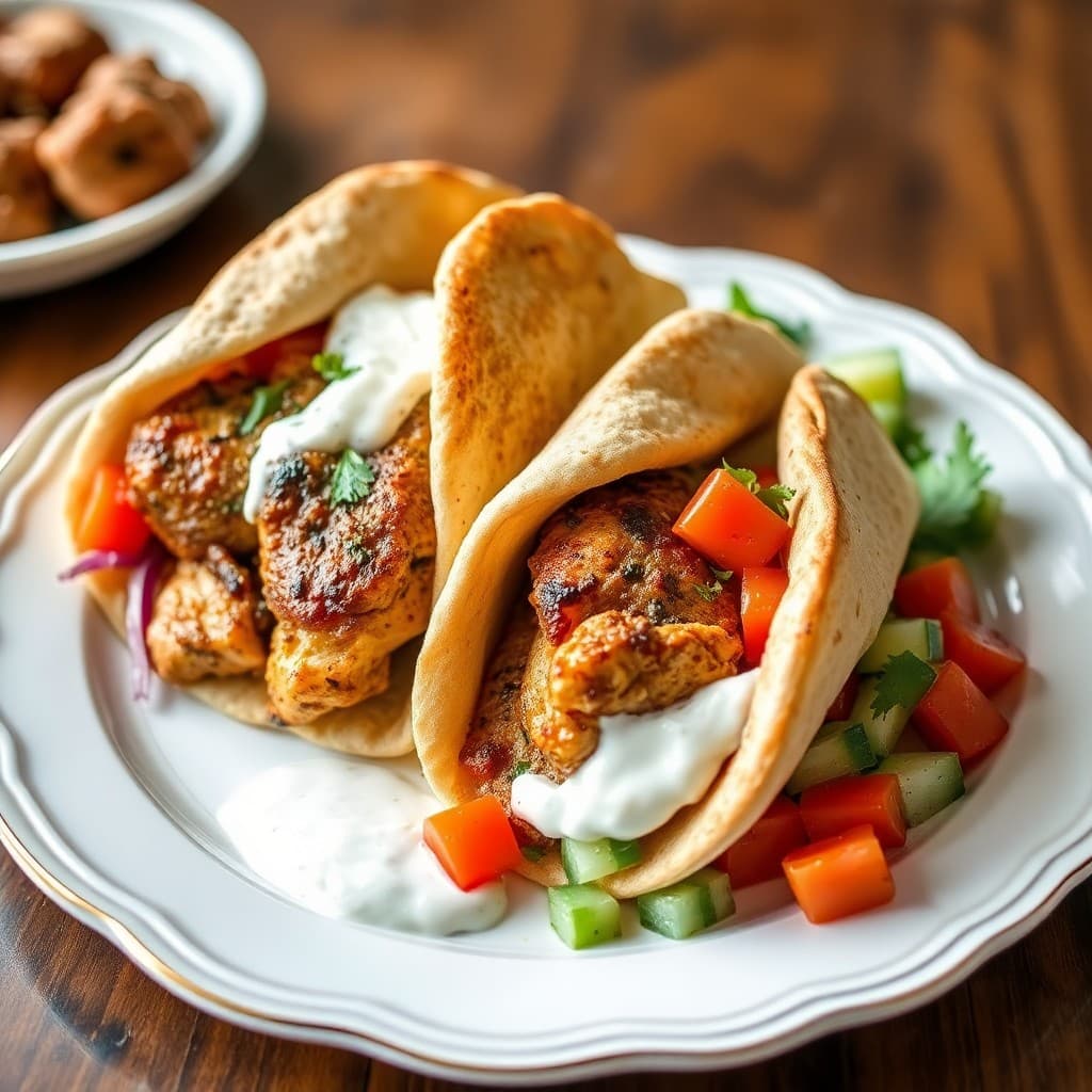 Baked Mediterranean Chicken Gyros