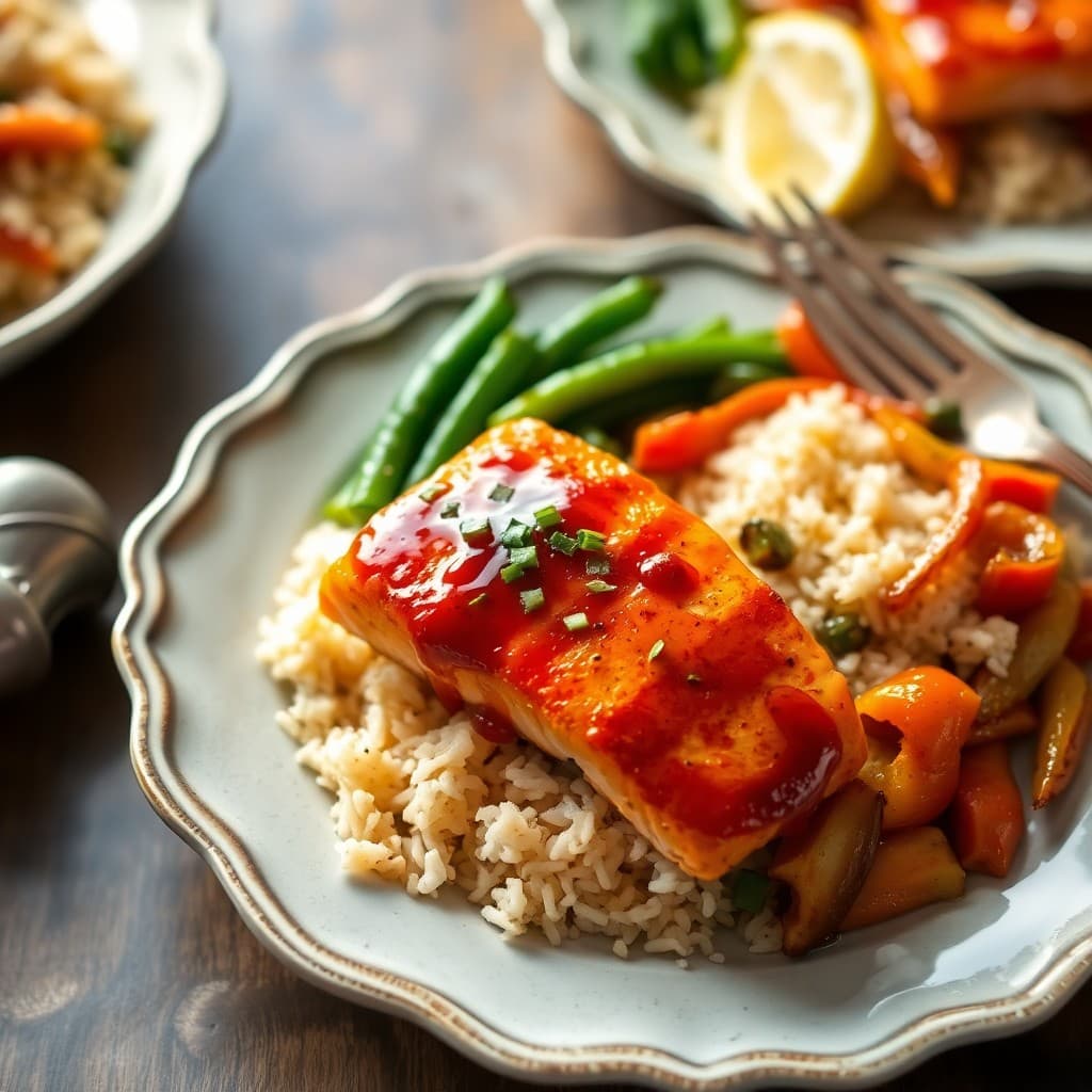 Honey Soy Glazed Salmon Bowls