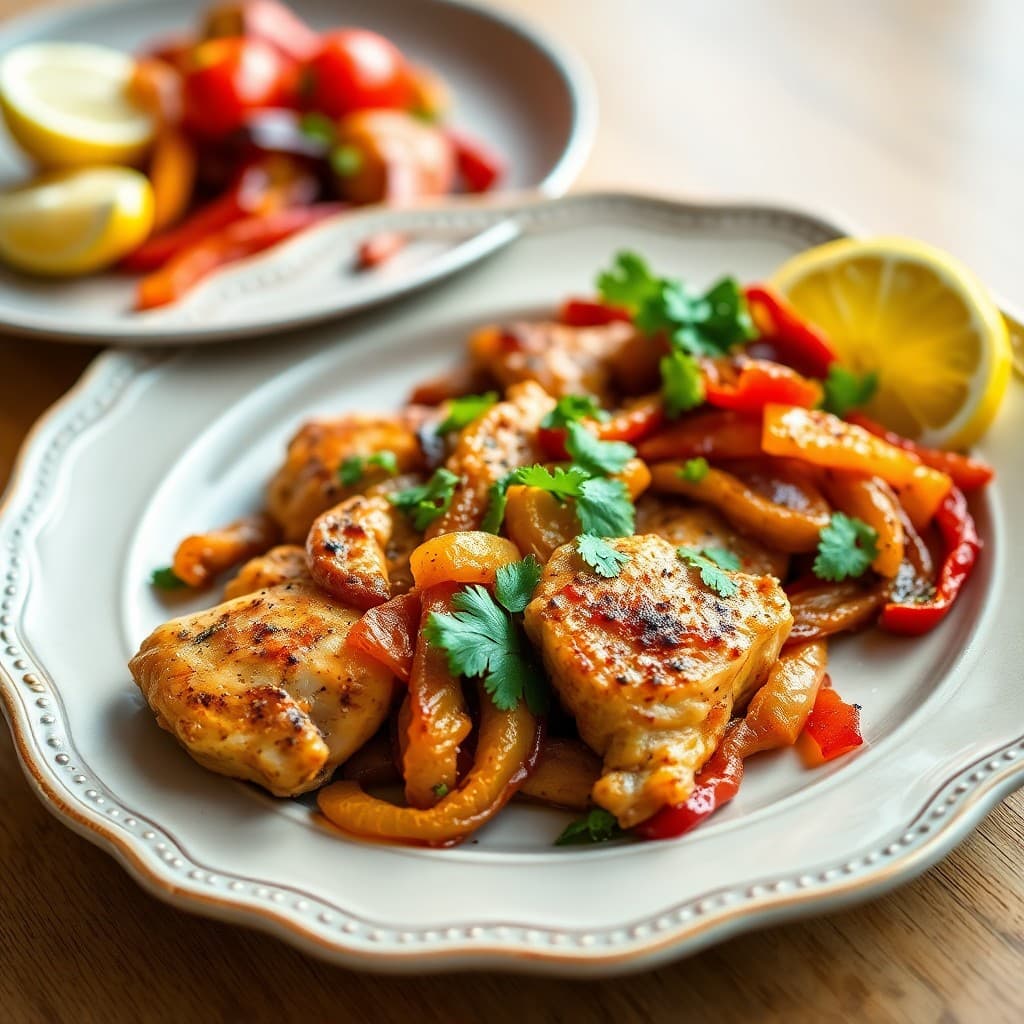 Zesty Lemon Chicken Fajitas