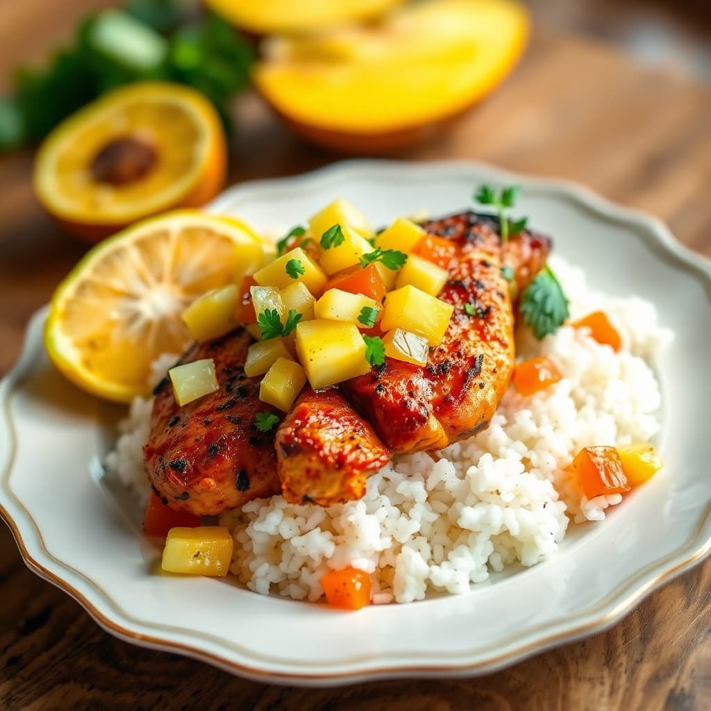 Caribbean Jerk Chicken with Pineapple Salsa