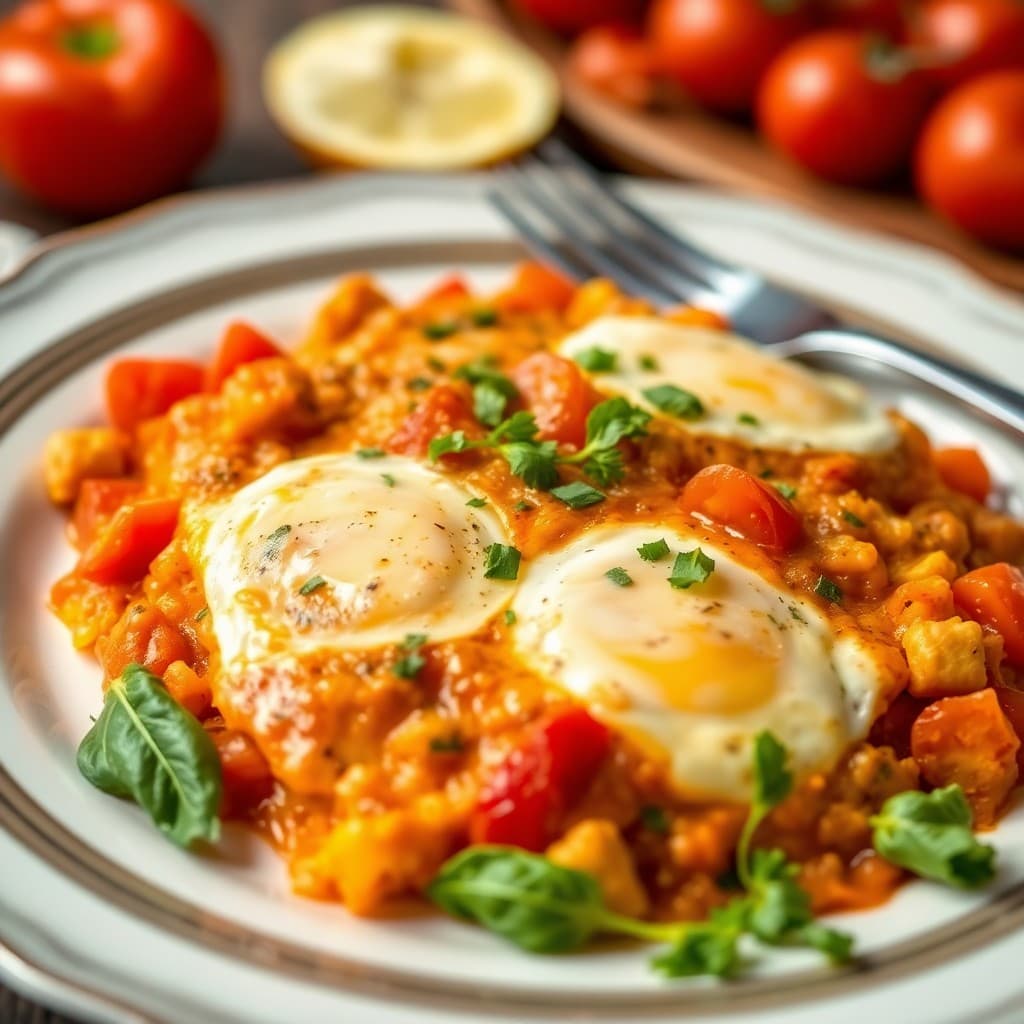 Turkish Menemen - Savory Eggs with Peppers and Tomatoes