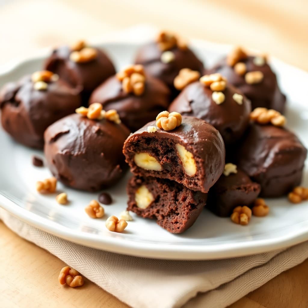 Chocolate Banana Brownie Bites