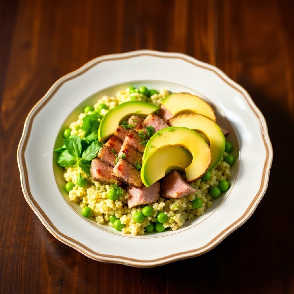 Zesty Seared Tuna Poke Bowl with Edamame Quinoa