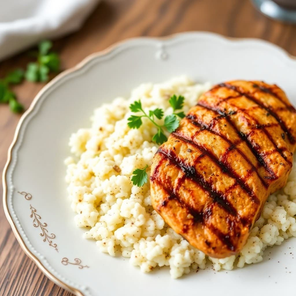 Cauliflower Rice Bowl with Grilled Chicken