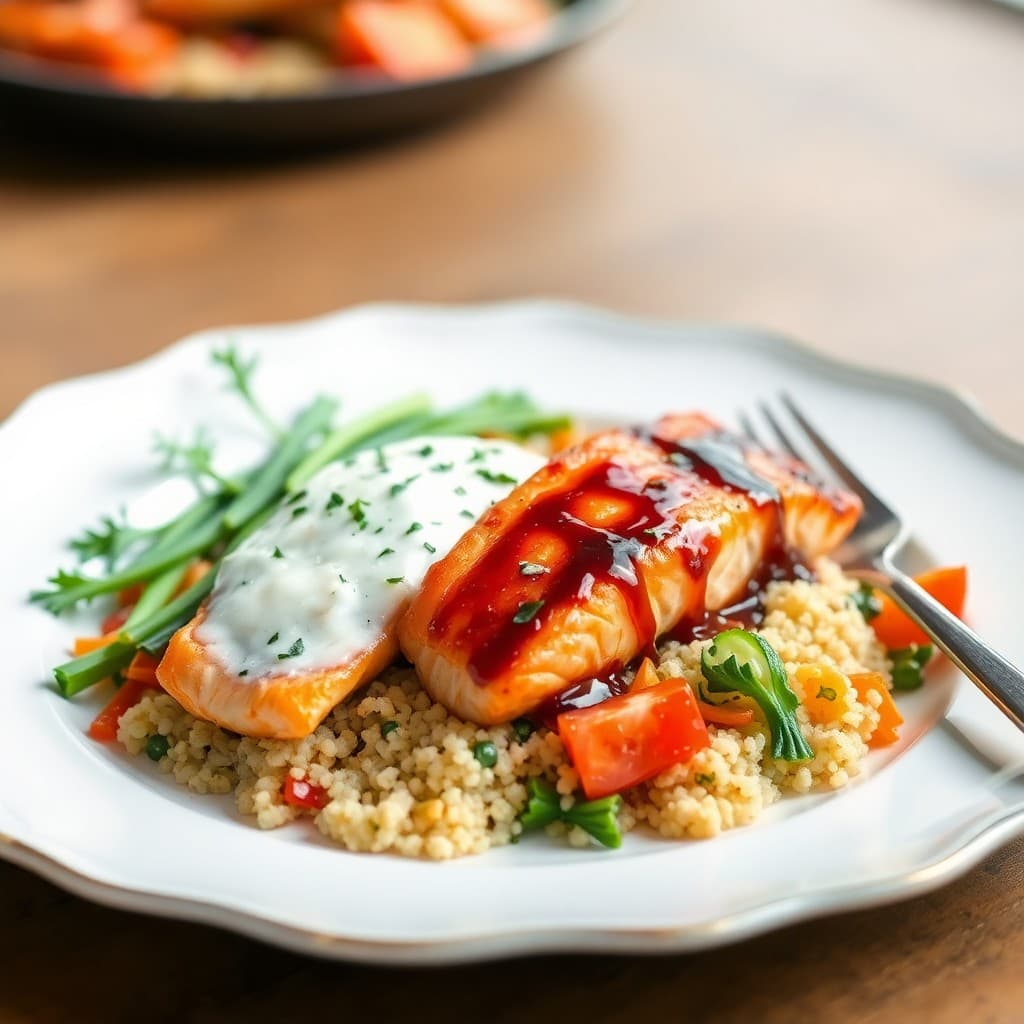 Teriyaki Glazed Salmon Bowls