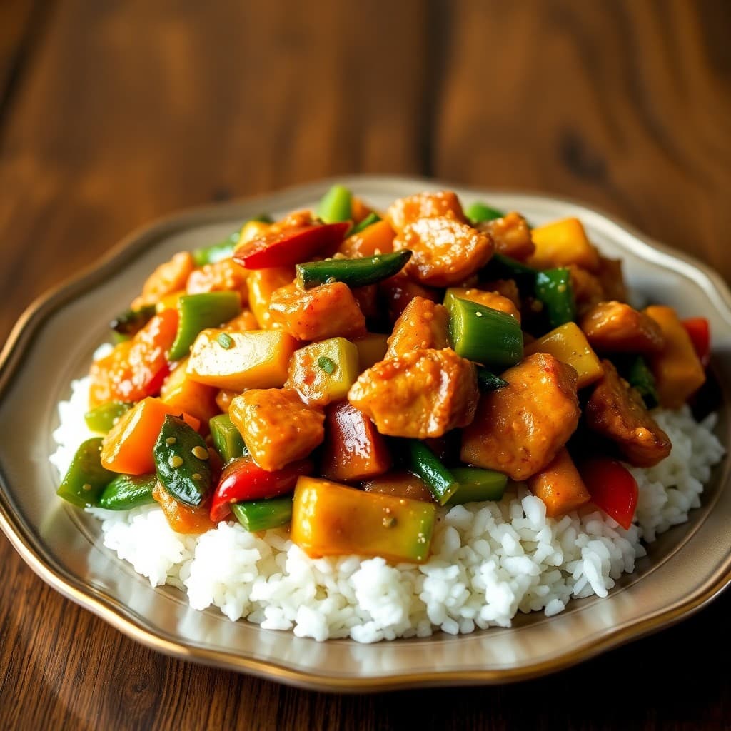 Honey Garlic Teriyaki Chicken Stir-Fry