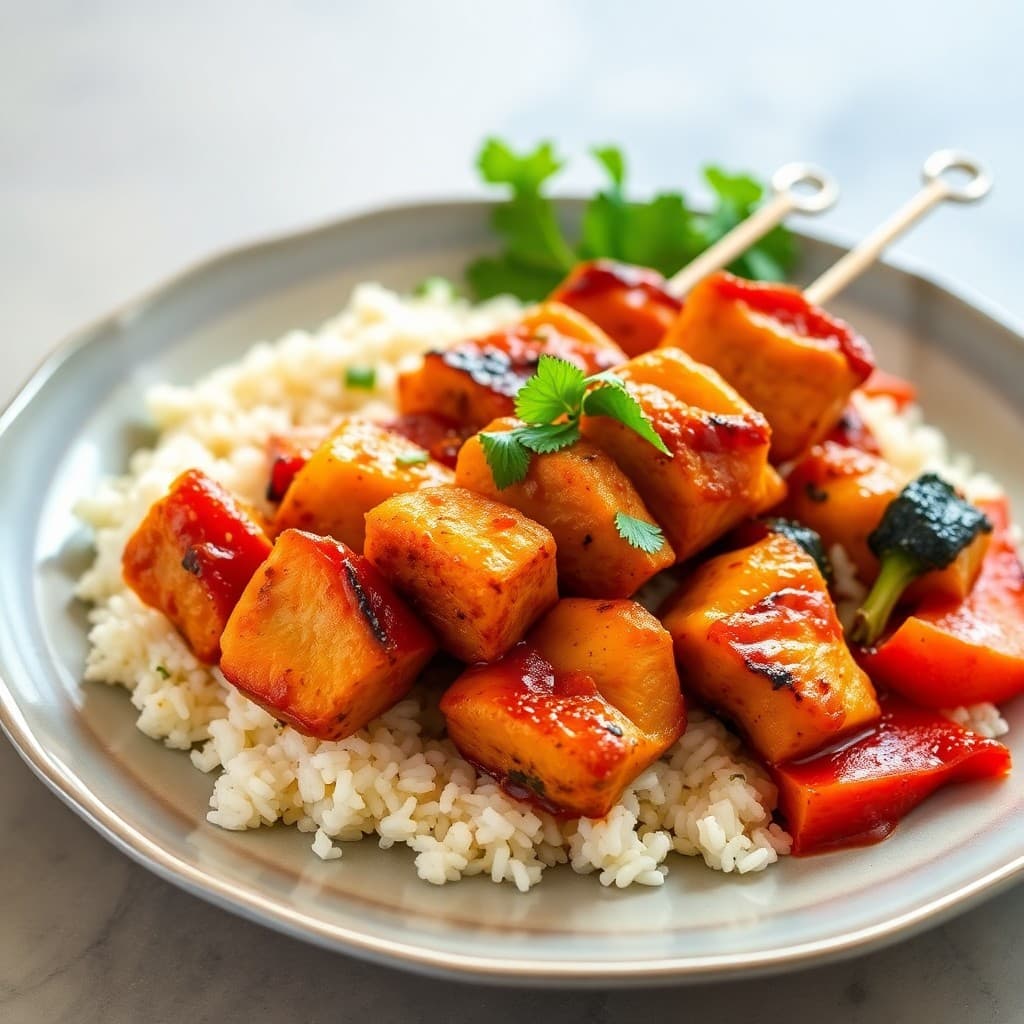 Thai Red Curry Chicken Skewers