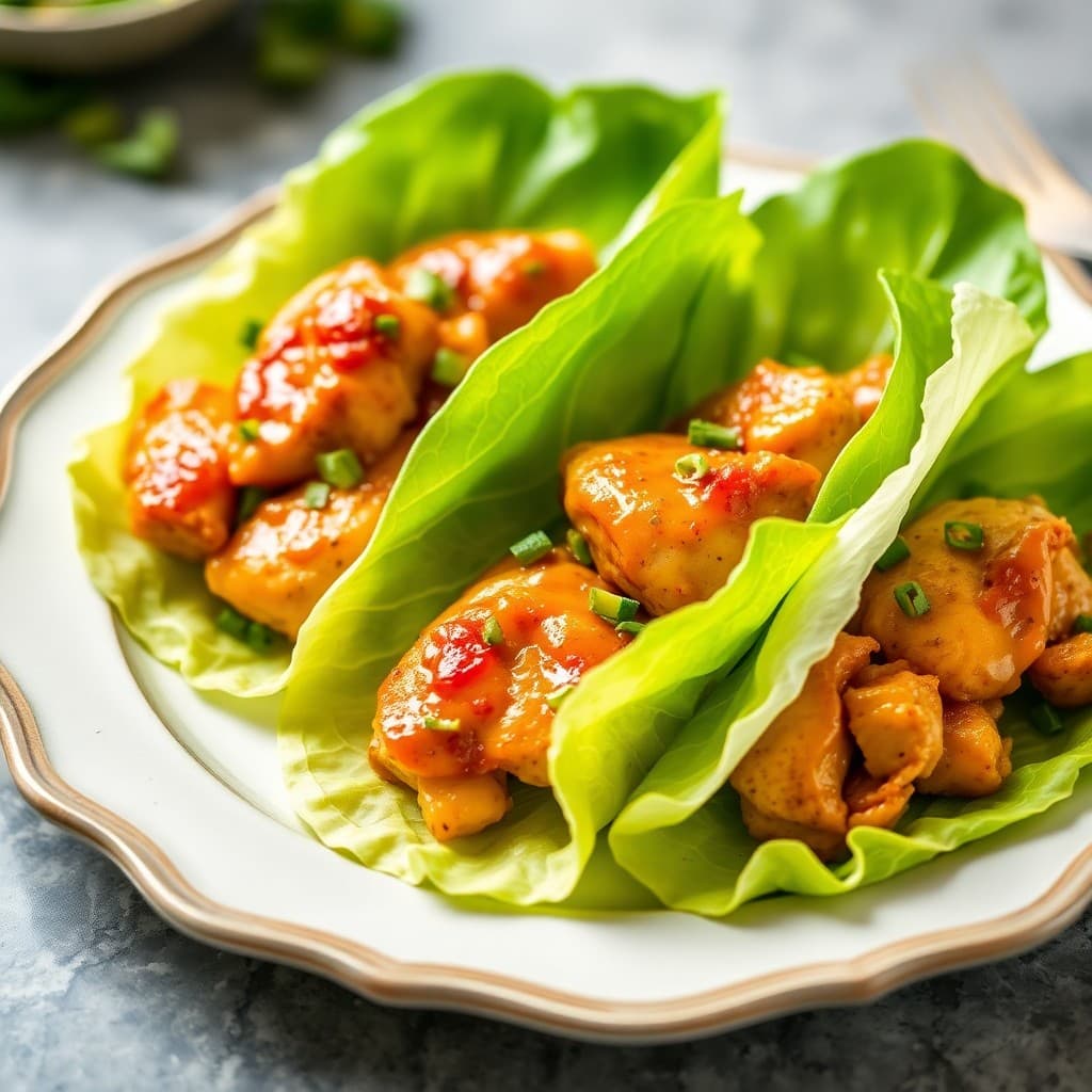 Mango Lime Chicken Lettuce Wraps