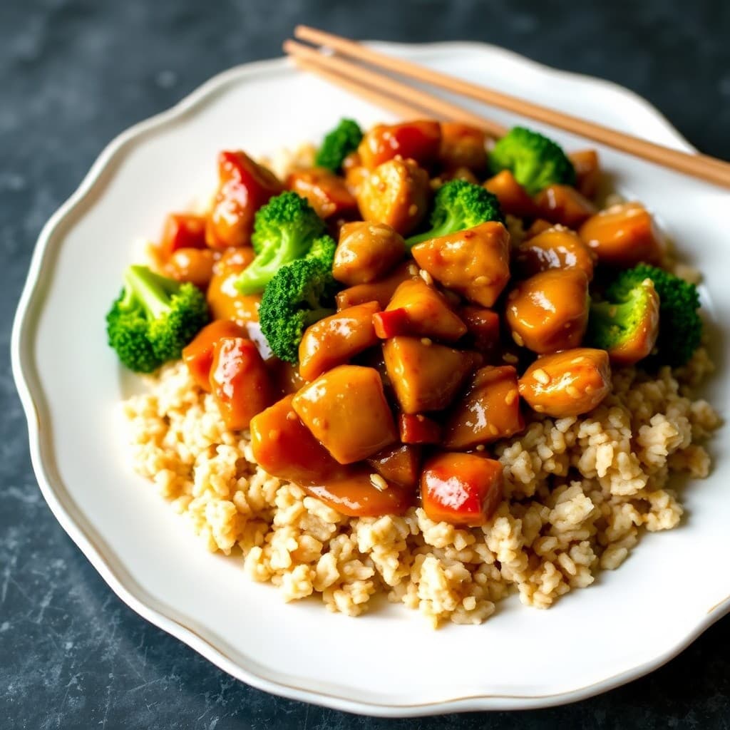 Teriyaki Chicken Stir-Fry with Broccoli and Brown Rice