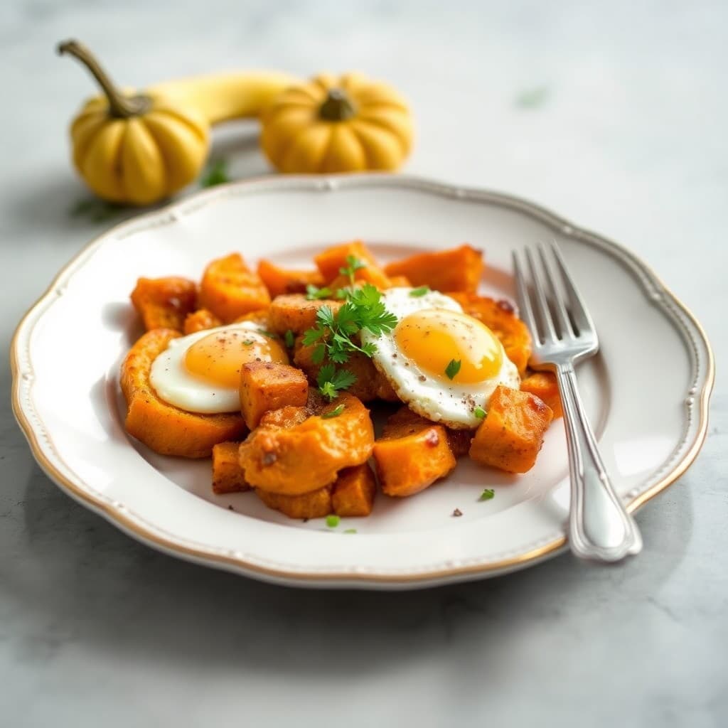 Roasted Pumpkin and Egg Skillet