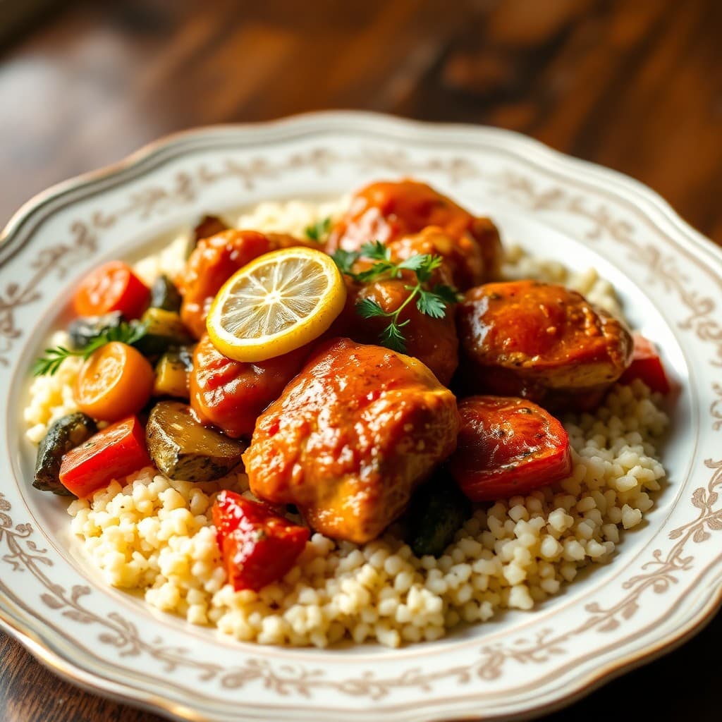 Moroccan Lemon Chicken with Couscous