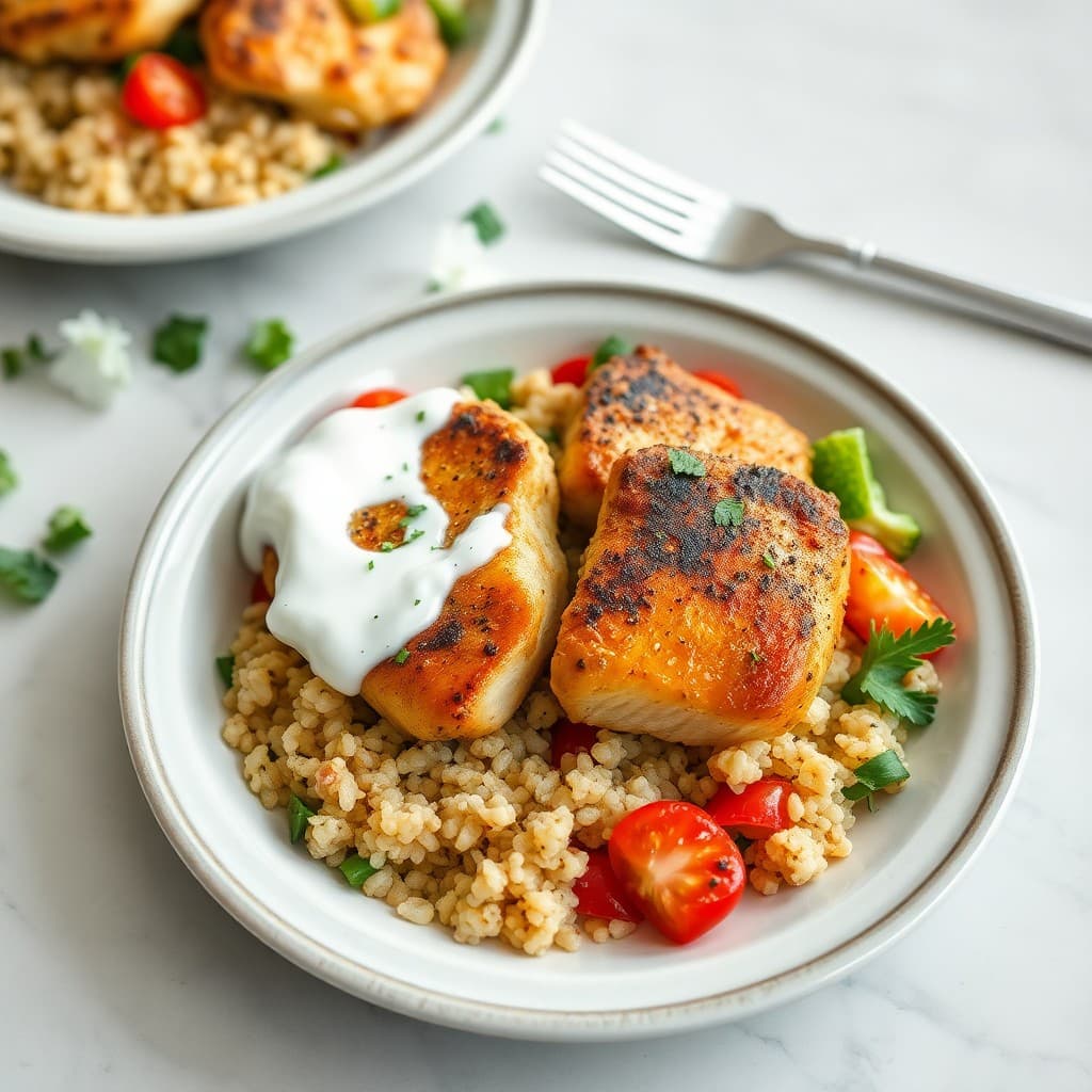 Greek-Inspired Mediterranean Chicken Bowls