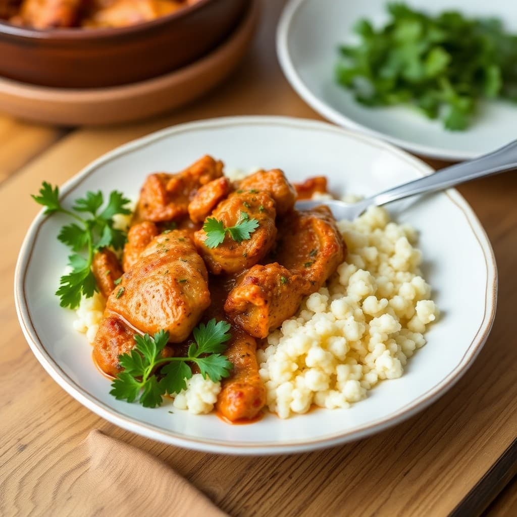 Zesty Moroccan Chicken Tagine with Cauliflower Couscous