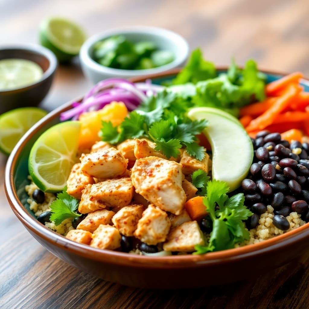 Honey Lime Chicken Burrito Bowls