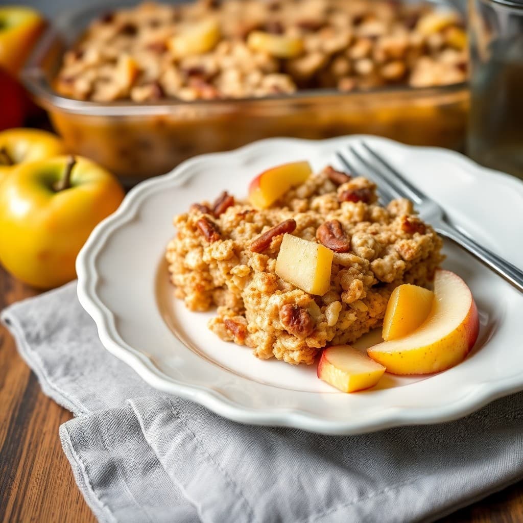Autumn Apple Oatmeal Bake
