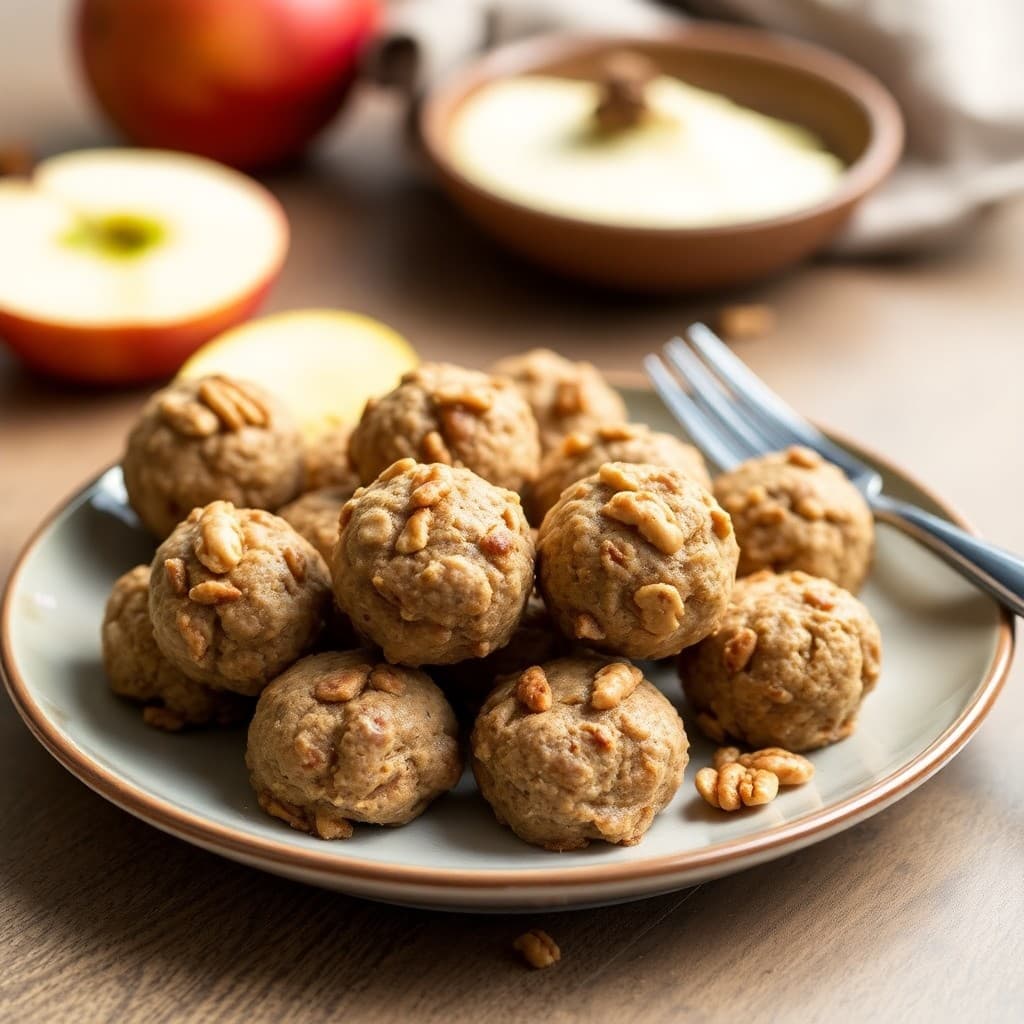 Autumn Apple Walnut Protein Bites