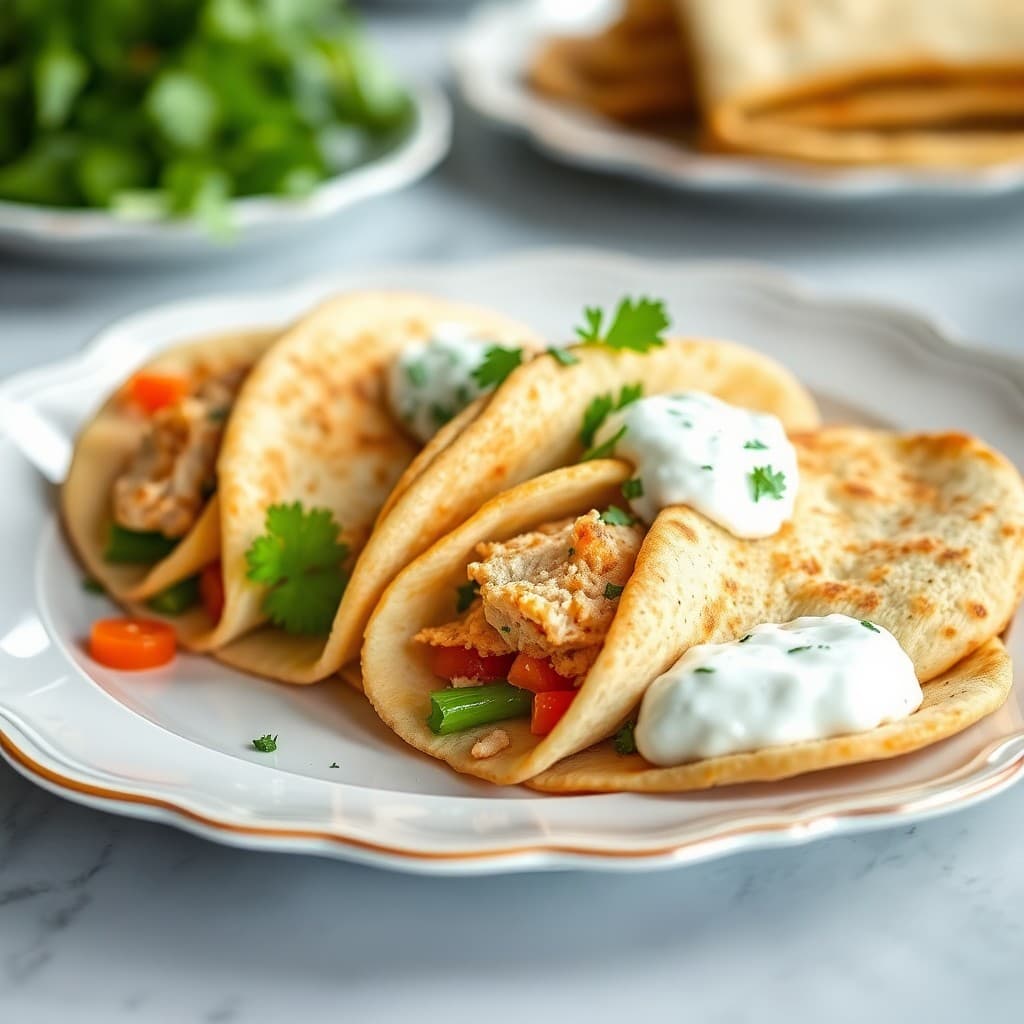 Lemon Garlic Chicken Pita Pockets