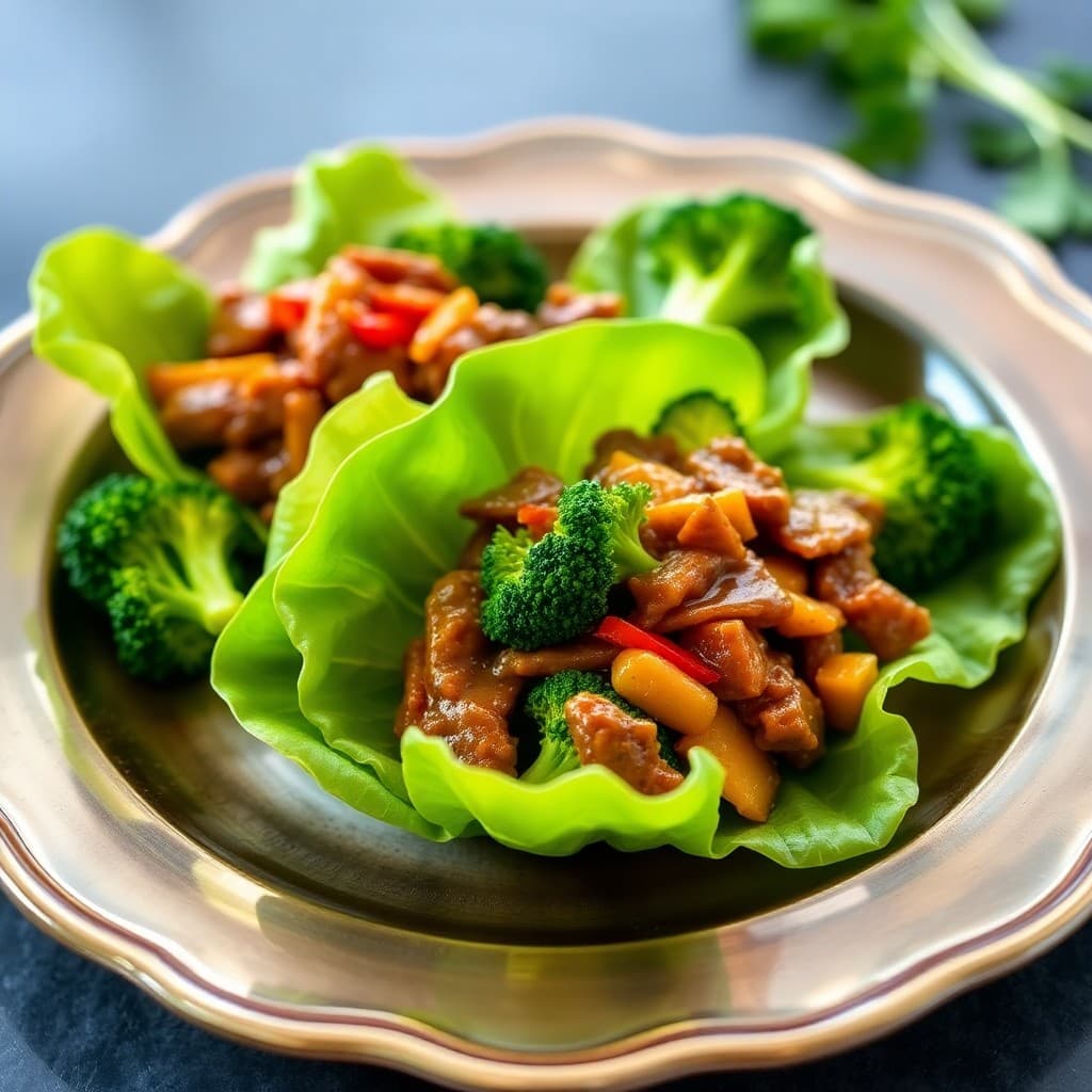 Vietnamese Beef and Broccoli Lettuce Wraps