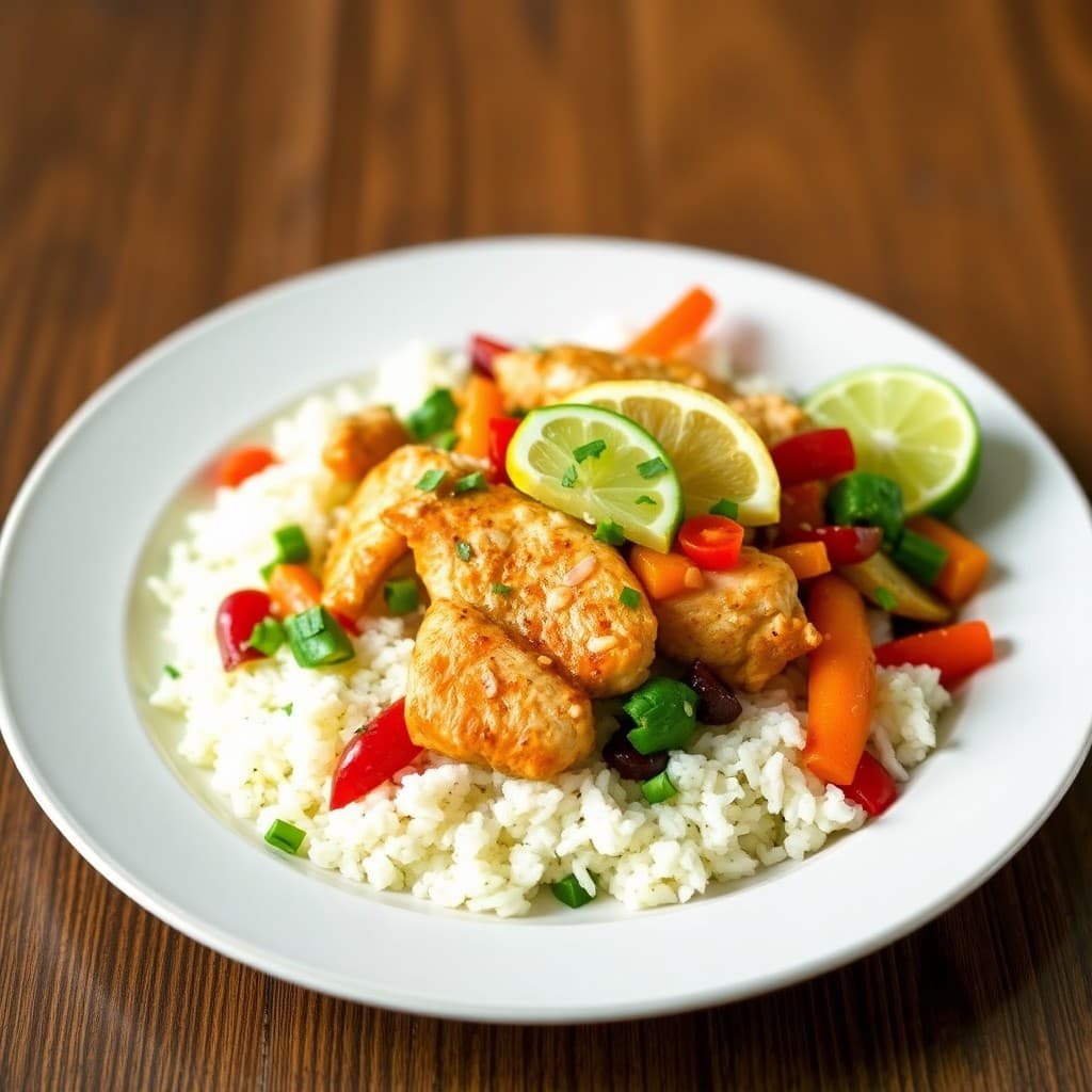 Zesty Lemon-Lime Chicken Fajita Bowls
