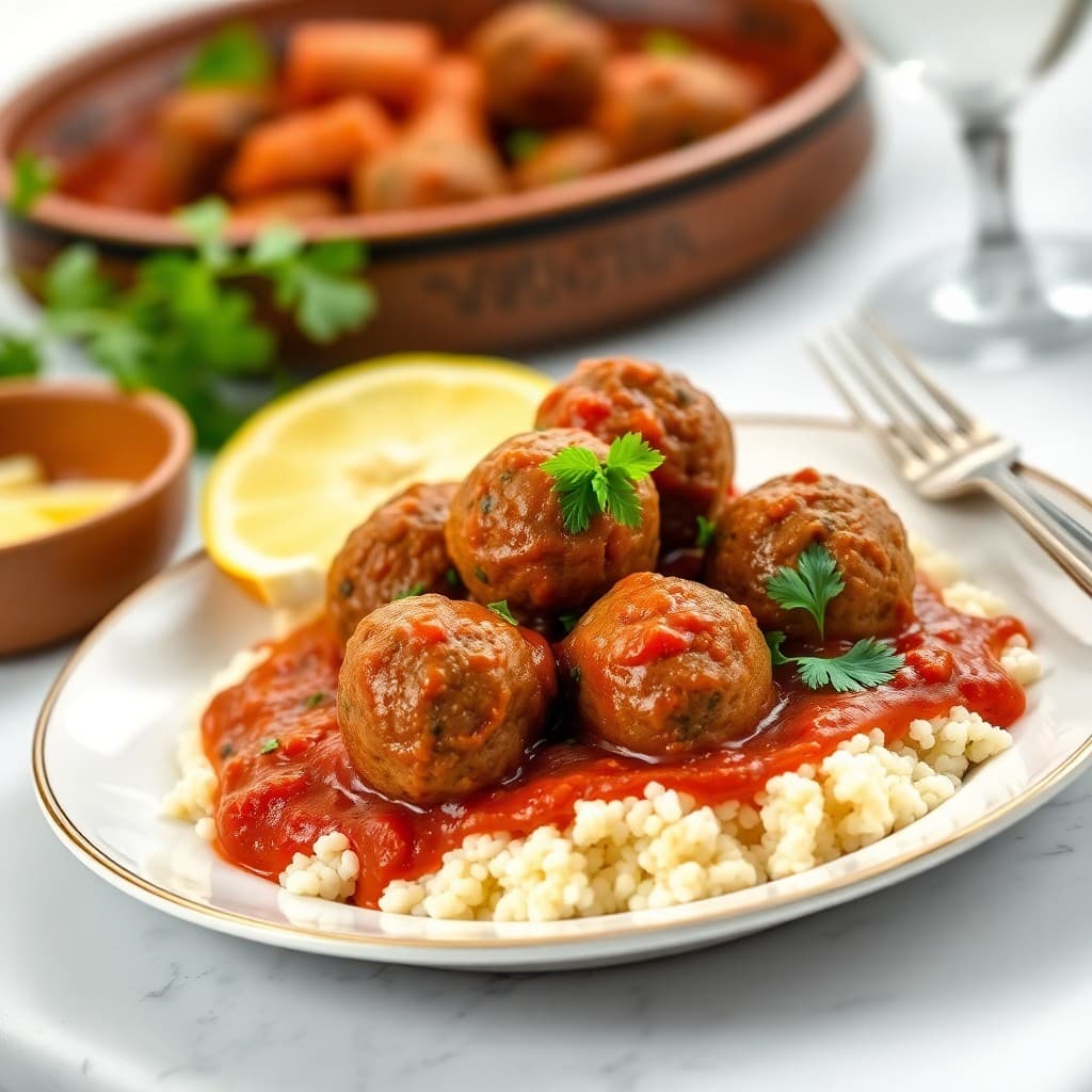 Zesty Moroccan Meatball Tagine