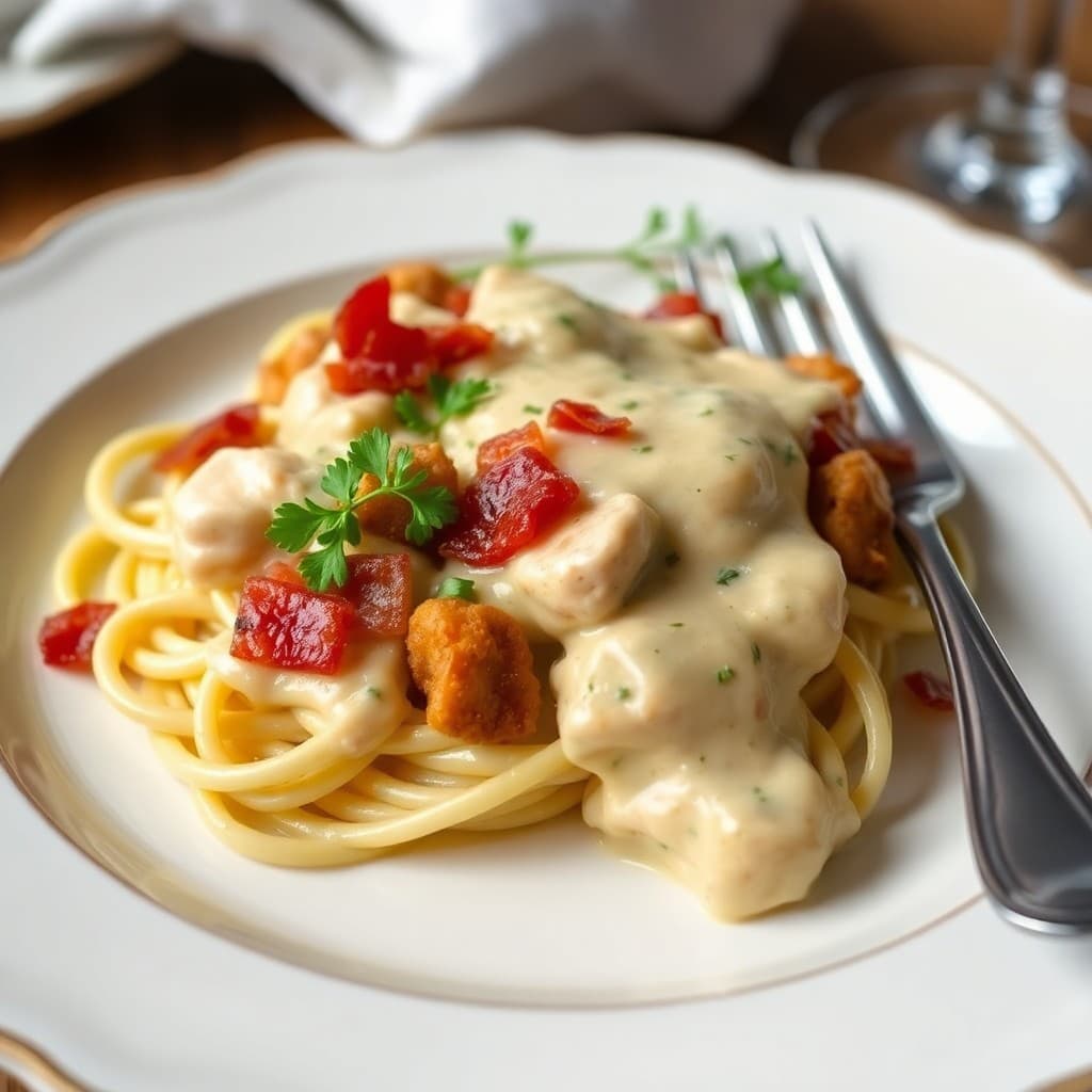 Creamy Keto Chicken Carbonara