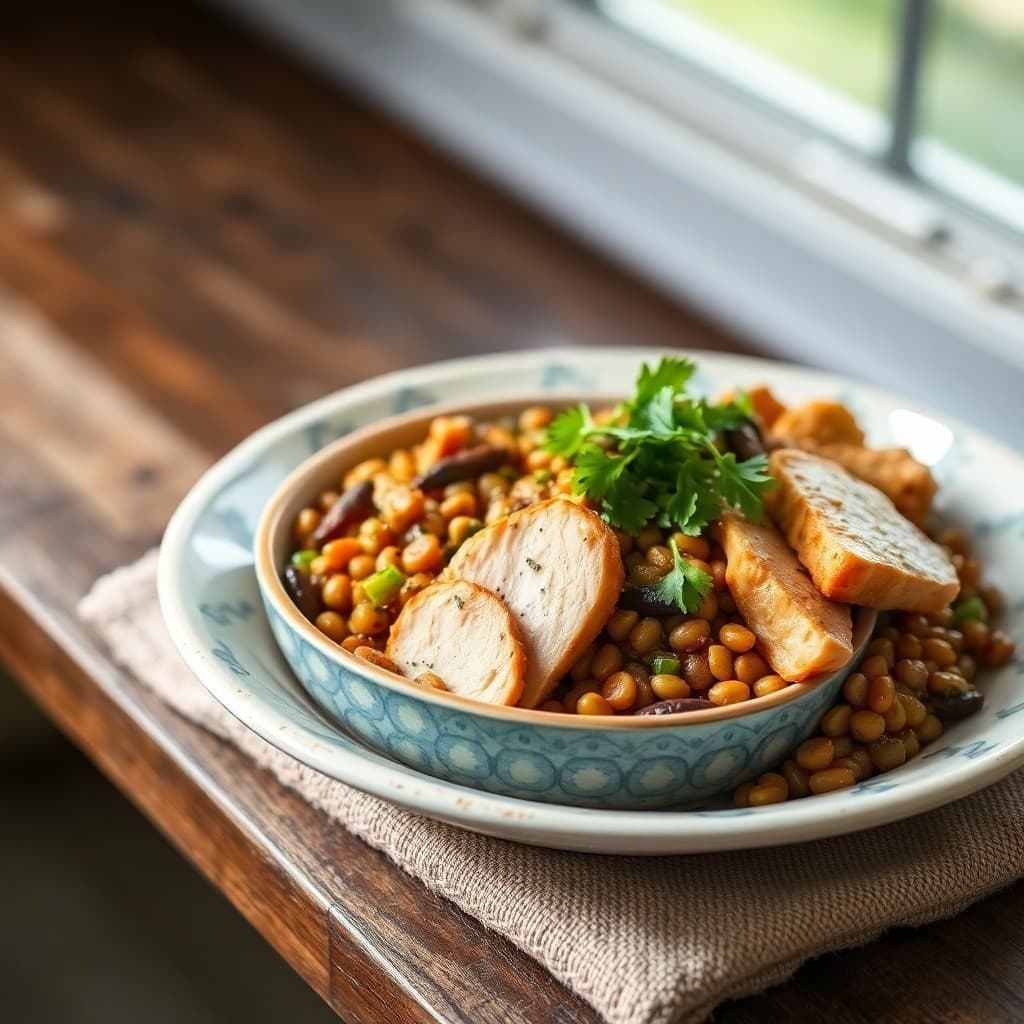 Protein-Packed Lentil and Chicken Bowl