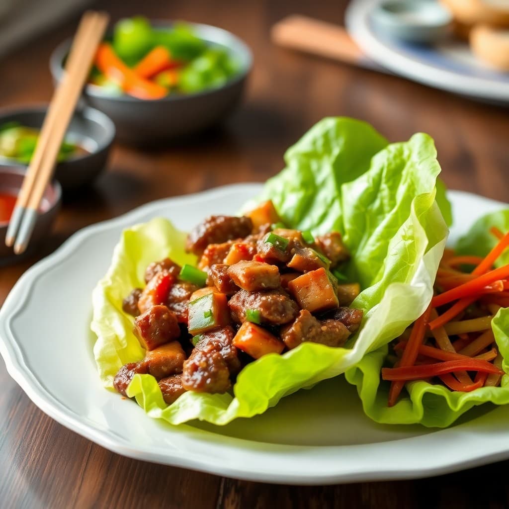 Sizzling Korean Beef Lettuce Wraps