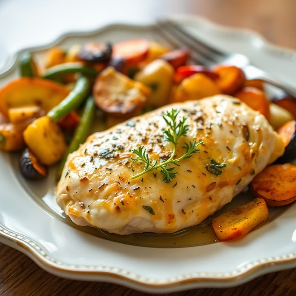 Lemon Thyme Chicken with Roasted Vegetables