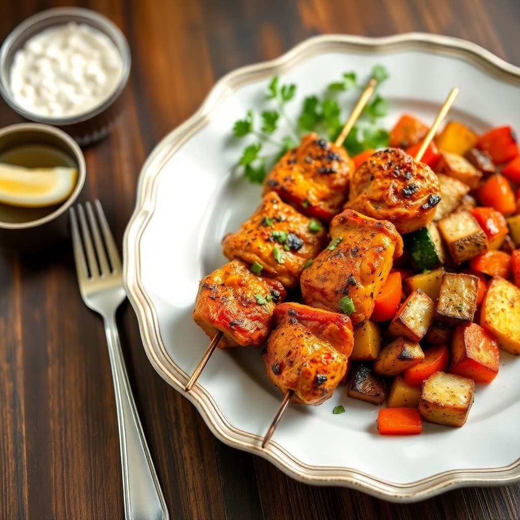 Sizzling Moroccan Spiced Chicken Skewers
