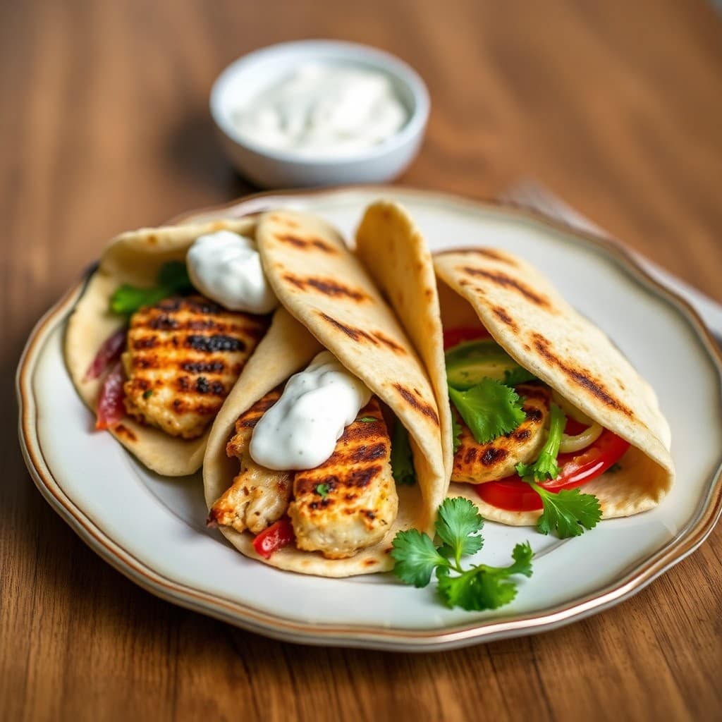 Greek-Inspired Chicken Pita Pockets