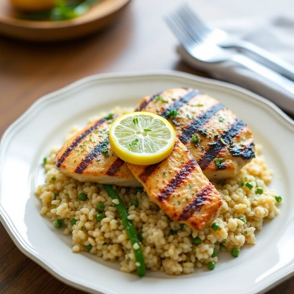 Lemon Herb Grilled Chicken with Quinoa