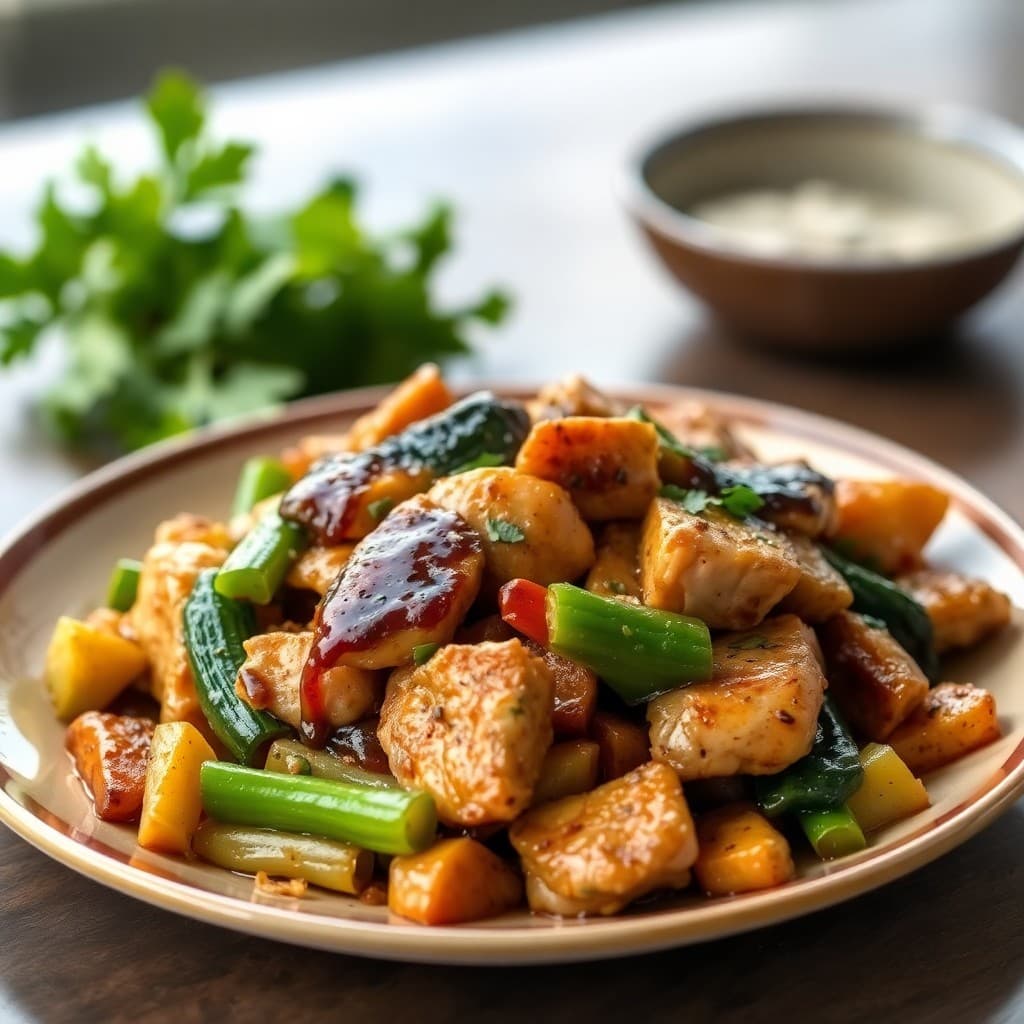 Sizzling Balsamic Chicken and Vegetable Stir-Fry