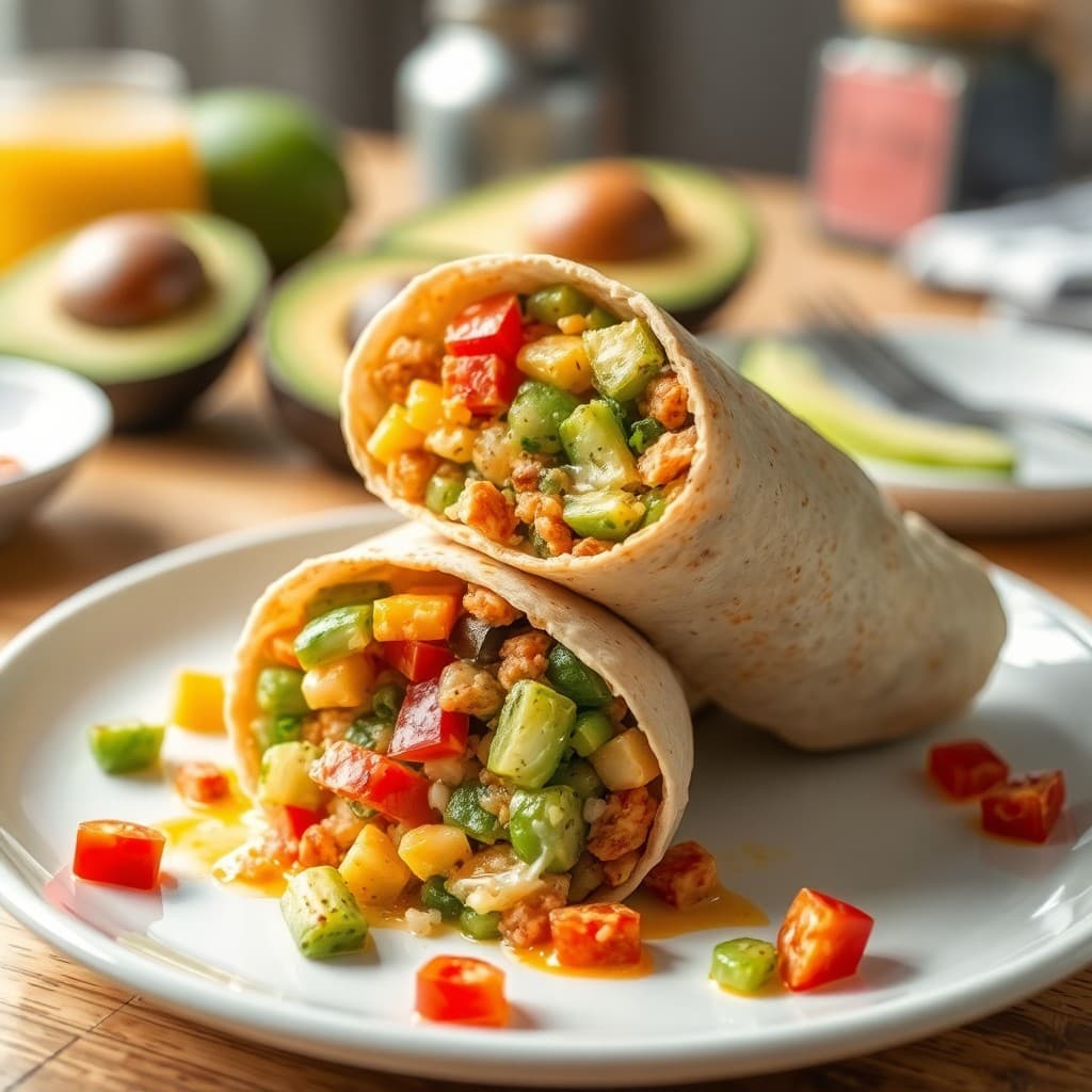 Avocado Veggie Breakfast Burrito