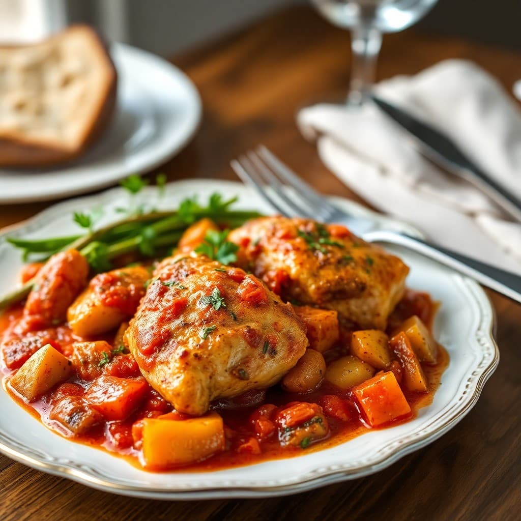 Rustic Tuscan Chicken Cacciatore