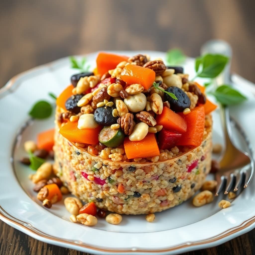 Autumn Quinoa and Roasted Vegetable Parfait