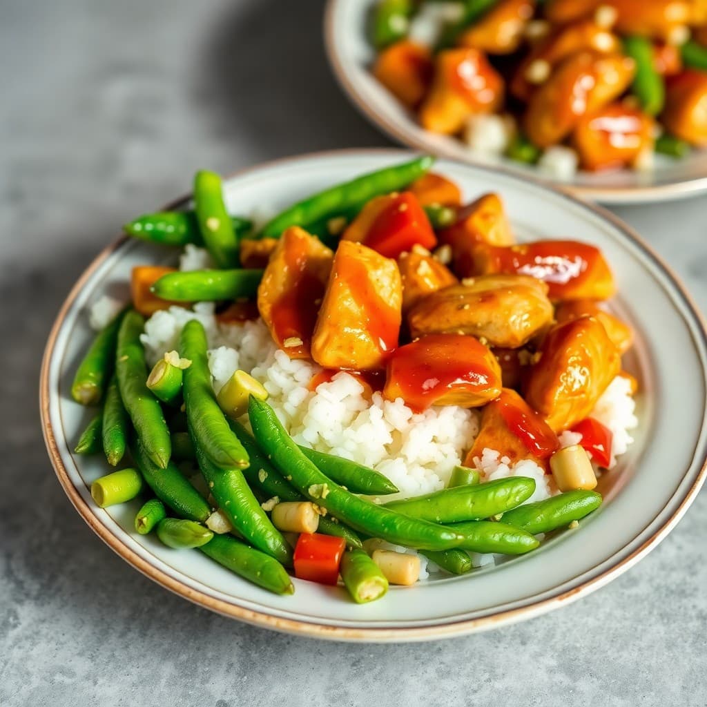 Teriyaki Chicken Rice Bowls with Ginger Edamame