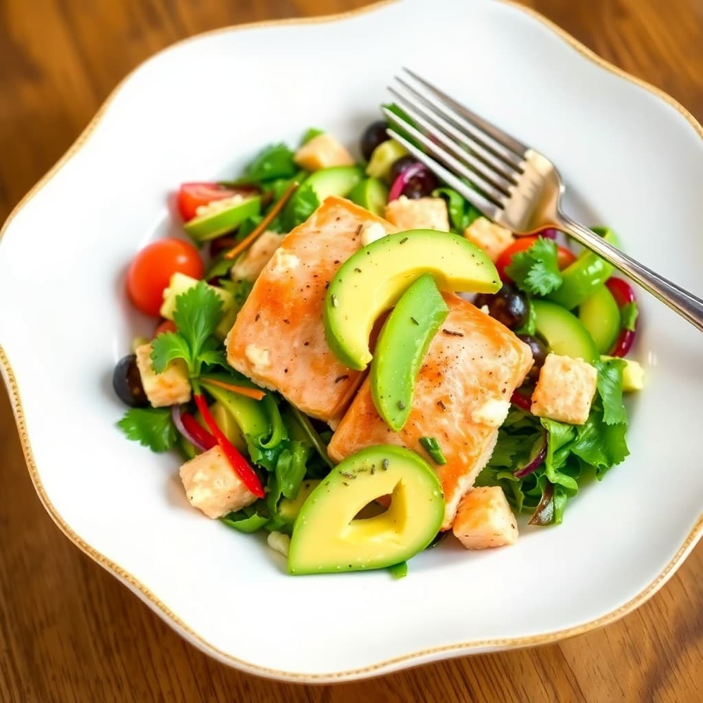 Satiating Salmon and Avocado Salad