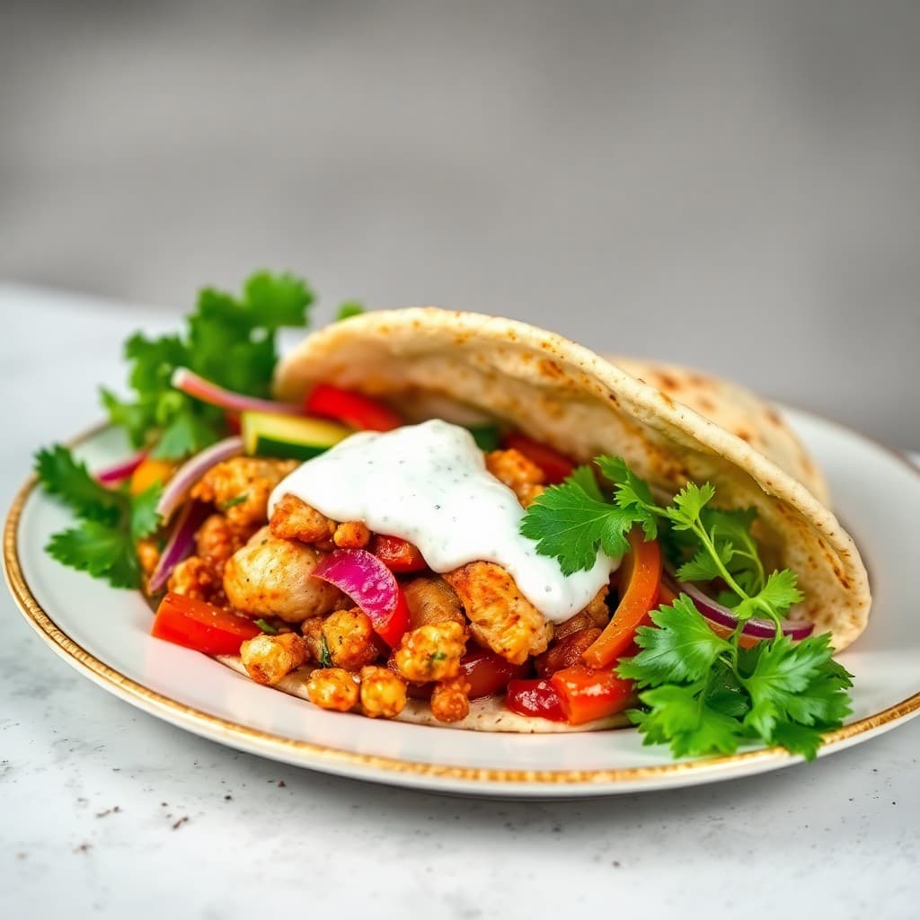 Vibrant Mediterranean Chicken Pitas