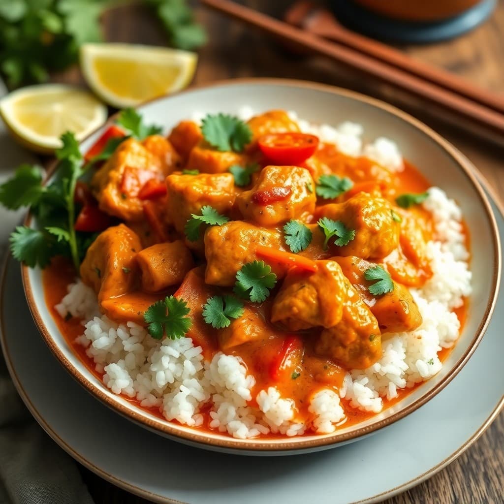 Thai Red Curry Chicken Bowls