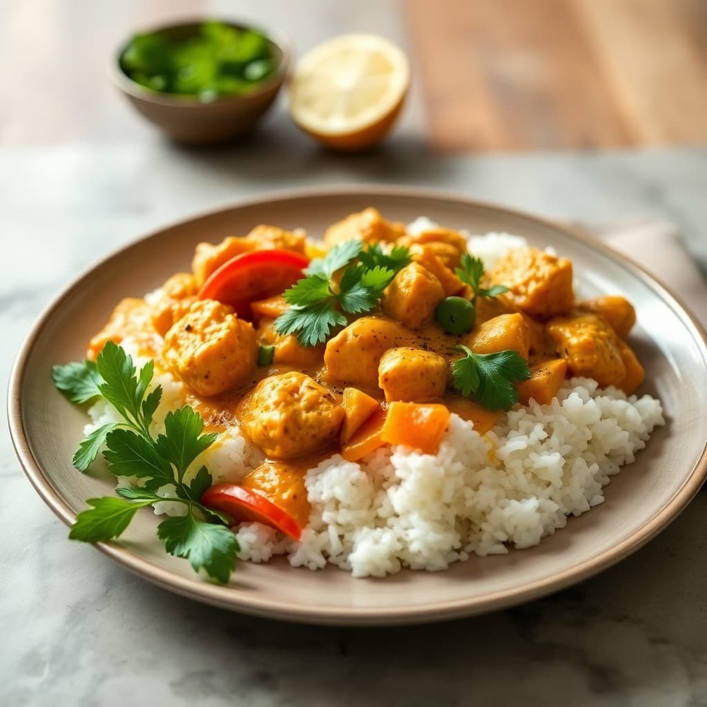 Thai Coconut Chicken Curry Bowls