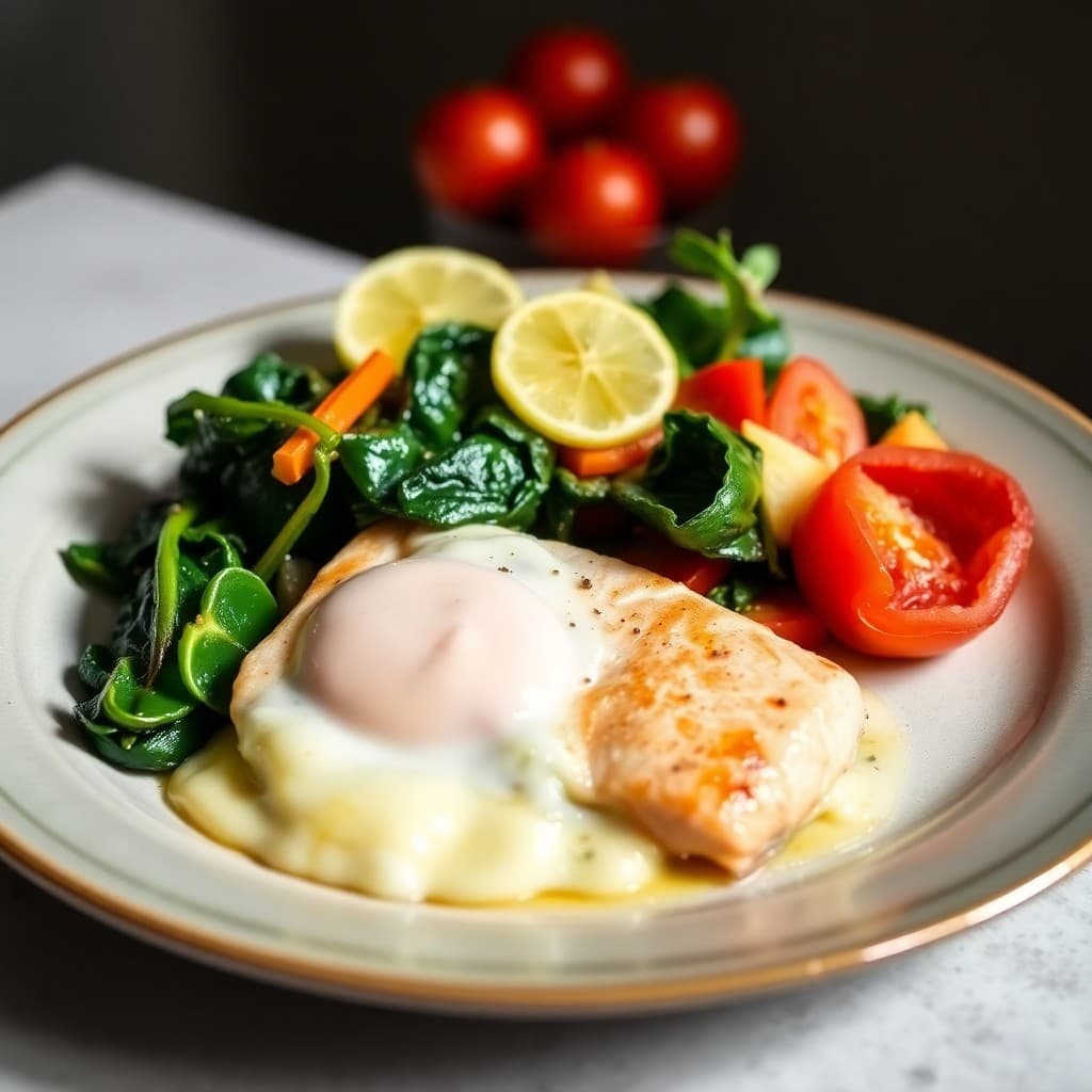 Sautéed Spinach and Salmon Breakfast Skillet